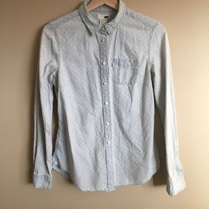 Levis Patterned Chambray Button Up